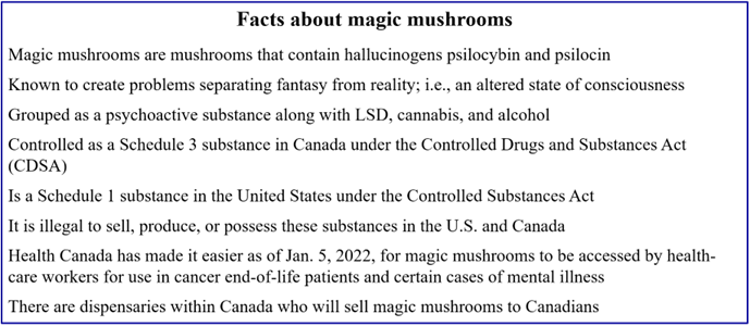 The magic-mushroom defence, controlled substances, and crime – Part 2