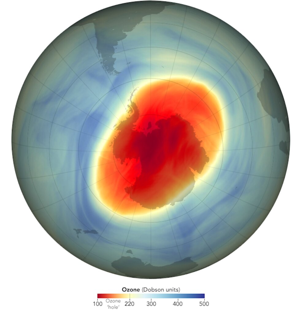 Ozone hole continues shrinking trend, according to NASA and NOAA scientists