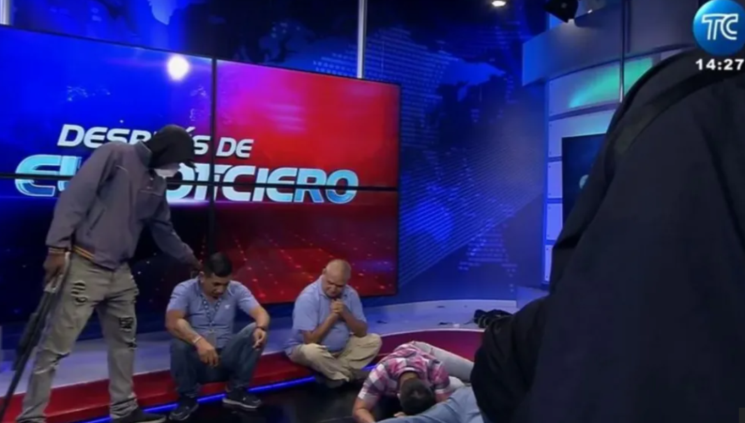 Gunmen storm TV studio on air as Ecuador turmoil escalates