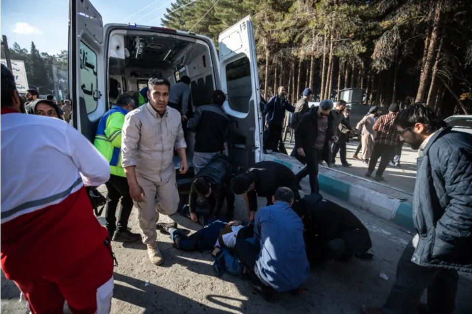 Dozens killed in Iran blasts during ceremony near tomb