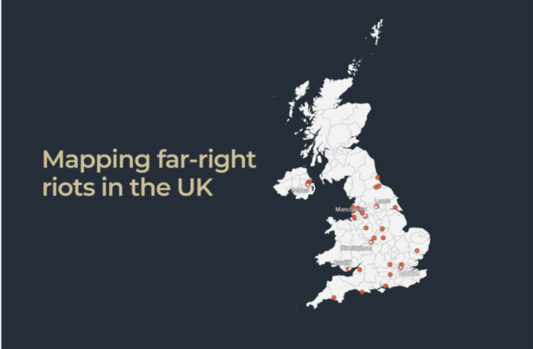 Mapping the UK riots