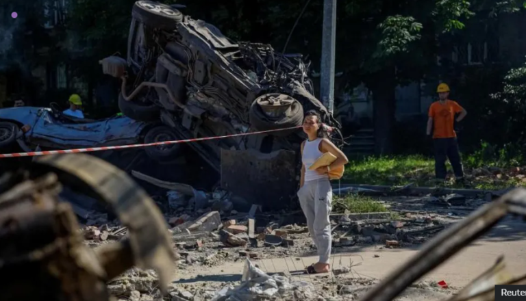 Kyiv hit by barrage of drone strikes as Putin rejects Trump’s truce bid