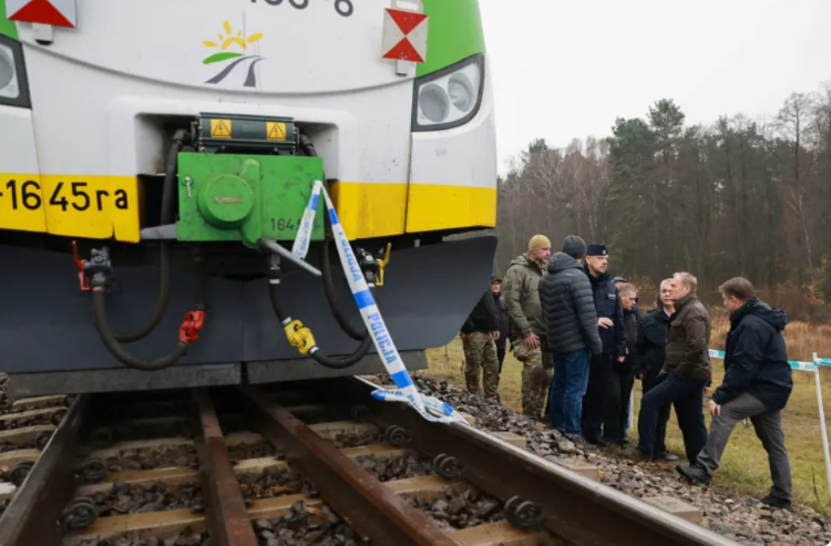 Poland blames two Ukrainians allegedly working for Russia for railway blast