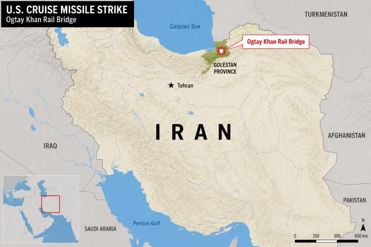 U.S. strikes railway bridge used for China, Russia trade: Fars news agency U.S. strikes railway bridge used for China, Russia trade: Fars news agency